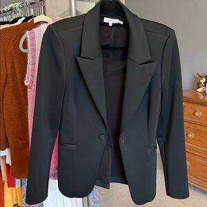Good American Classic Black Blazer and Stirrup Pants